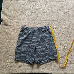 Medium 7 inch inseam Pace Breaker shorts in Algorithm Jacquard Black Grey White